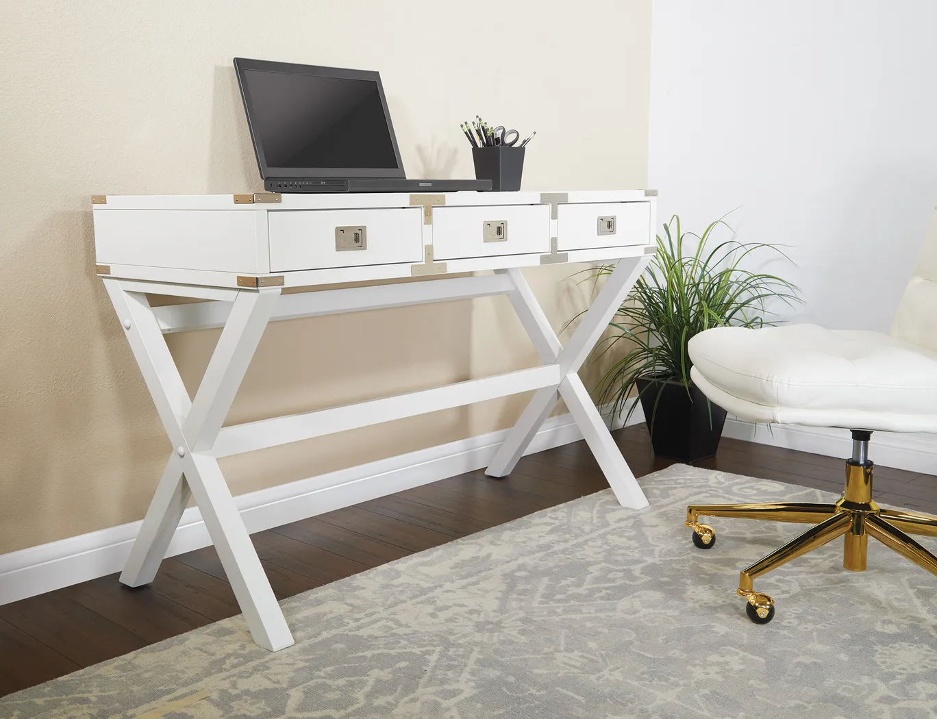 Benttom White Desk - Thumbnail - Image 2