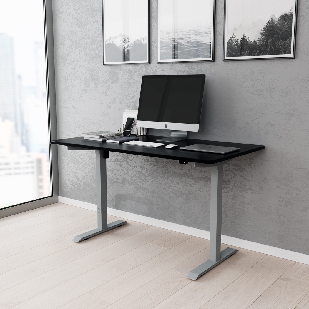 Benwin Black Adjustable Desk - Thumbnail - Image 2