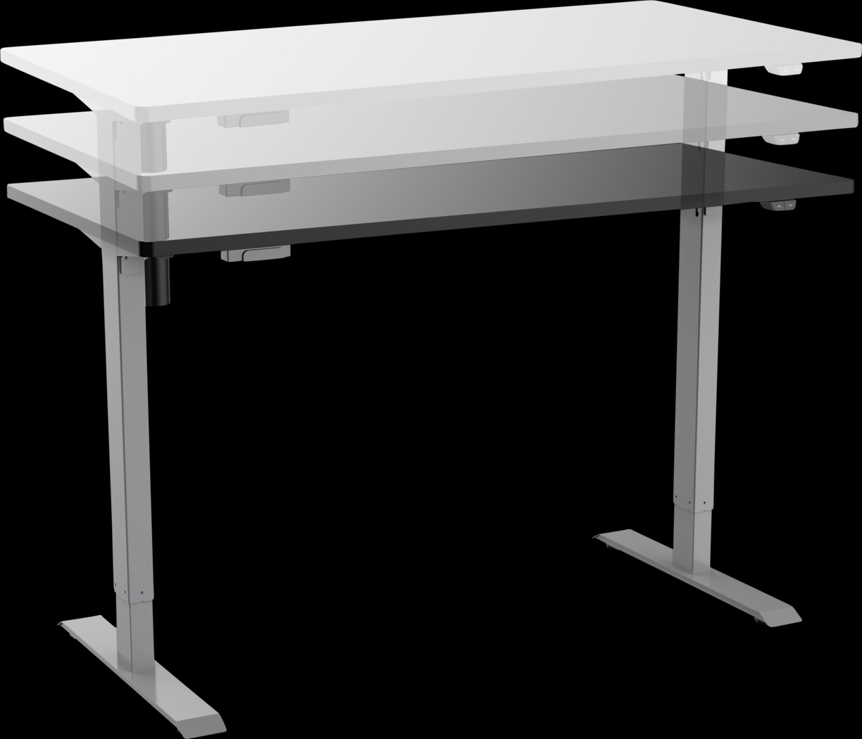 Benwin Black Adjustable Desk - Thumbnail - Image 10