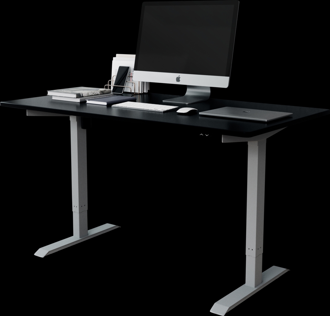 Benwin Black Adjustable Desk - Thumbnail - Image 1