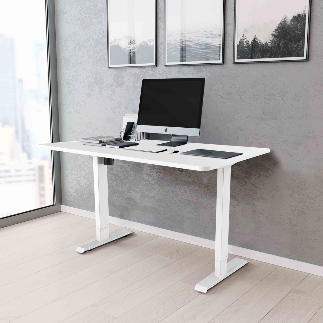 Benwin White Adjustable Desk - Thumbnail - Image 2