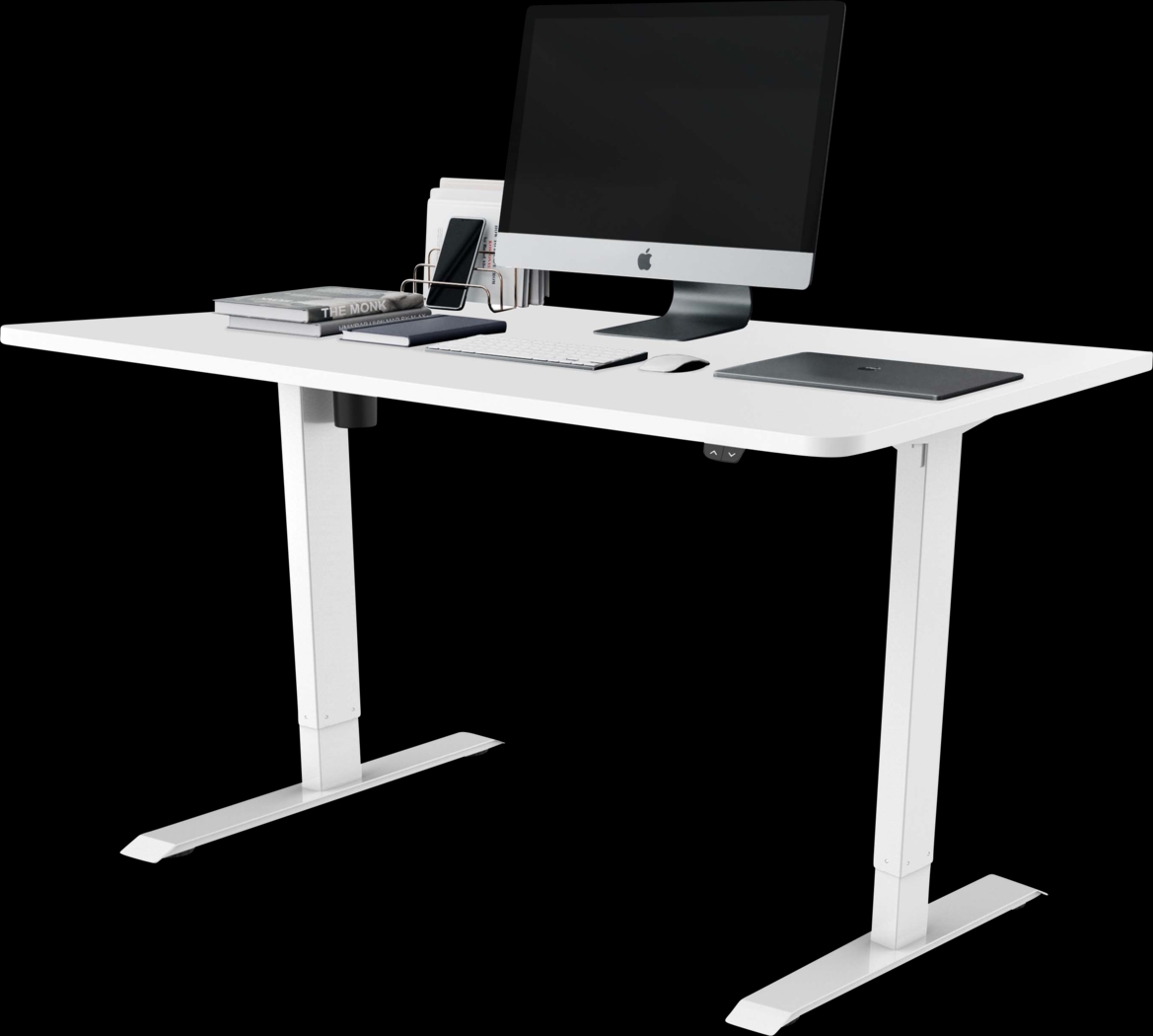 Benwin White Adjustable Desk - Thumbnail - Image 1