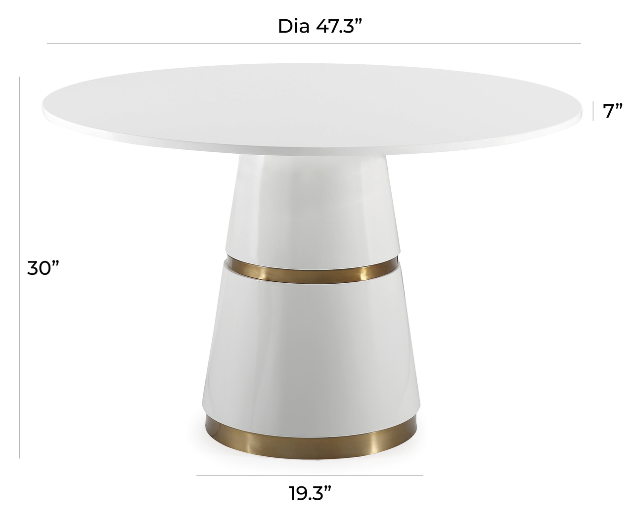 Berberry White Dining Table - Thumbnail - Image 9