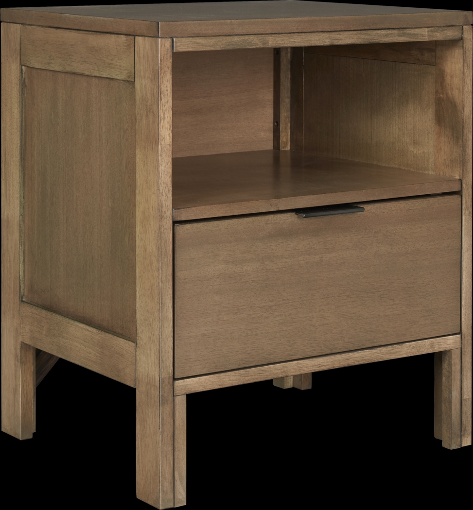 Berdella Brown Nightstand - Thumbnail - Image 1
