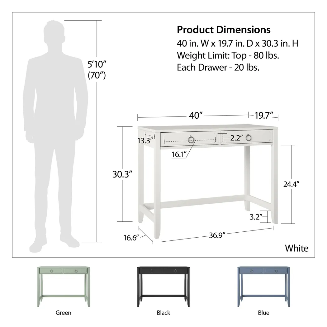 Berenger White Desk - Thumbnail - Image 10