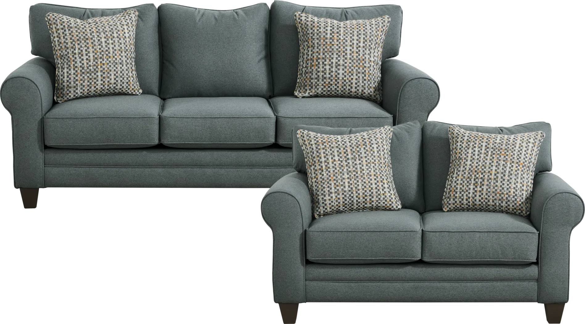 Berenice Slate Blue 2 Pc Living Room - Thumbnail - Image 1