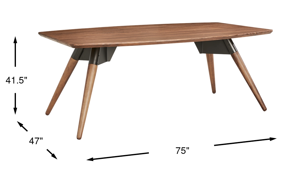 Bergen Boulevard Walnut Dark Wood Dining Table | Rooms to Go