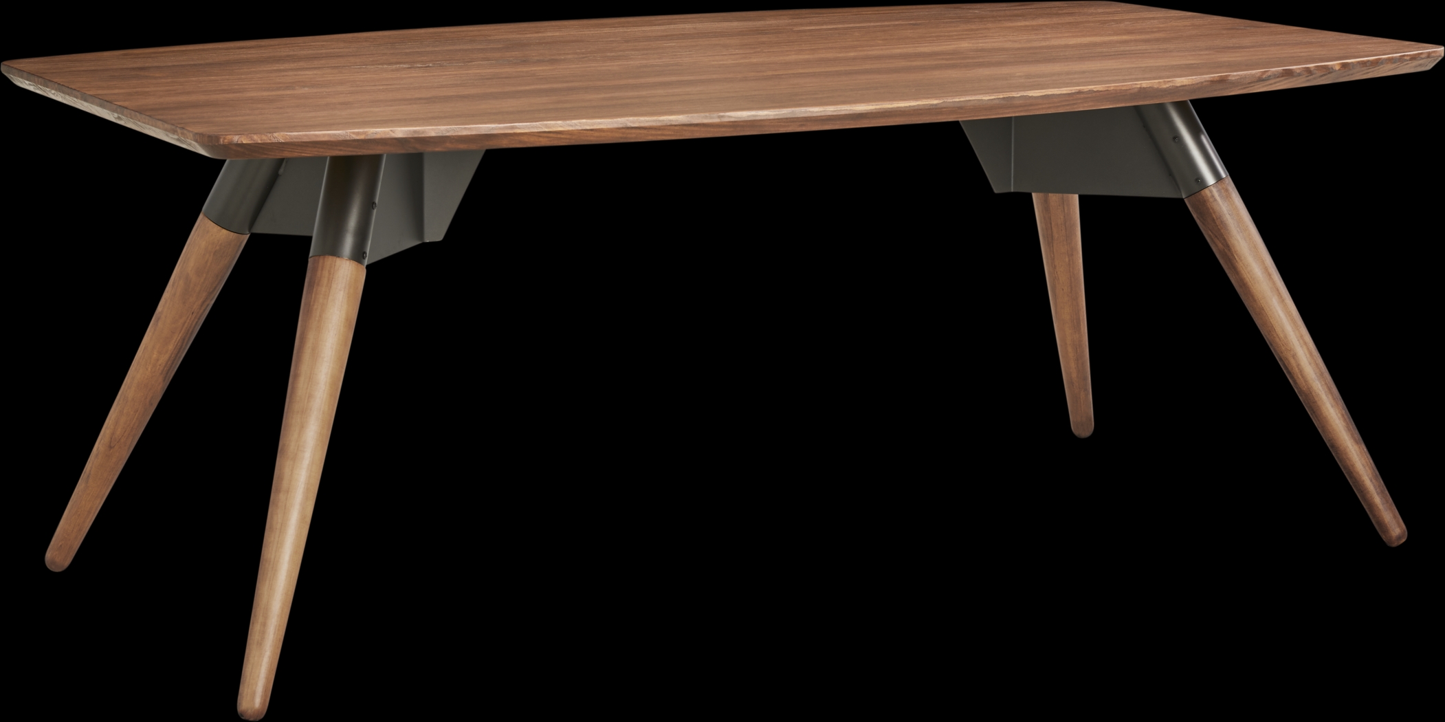 Bergen Boulevard Walnut 5 Pc Dining Room with Gray Chairs - Thumbnail - Image 2