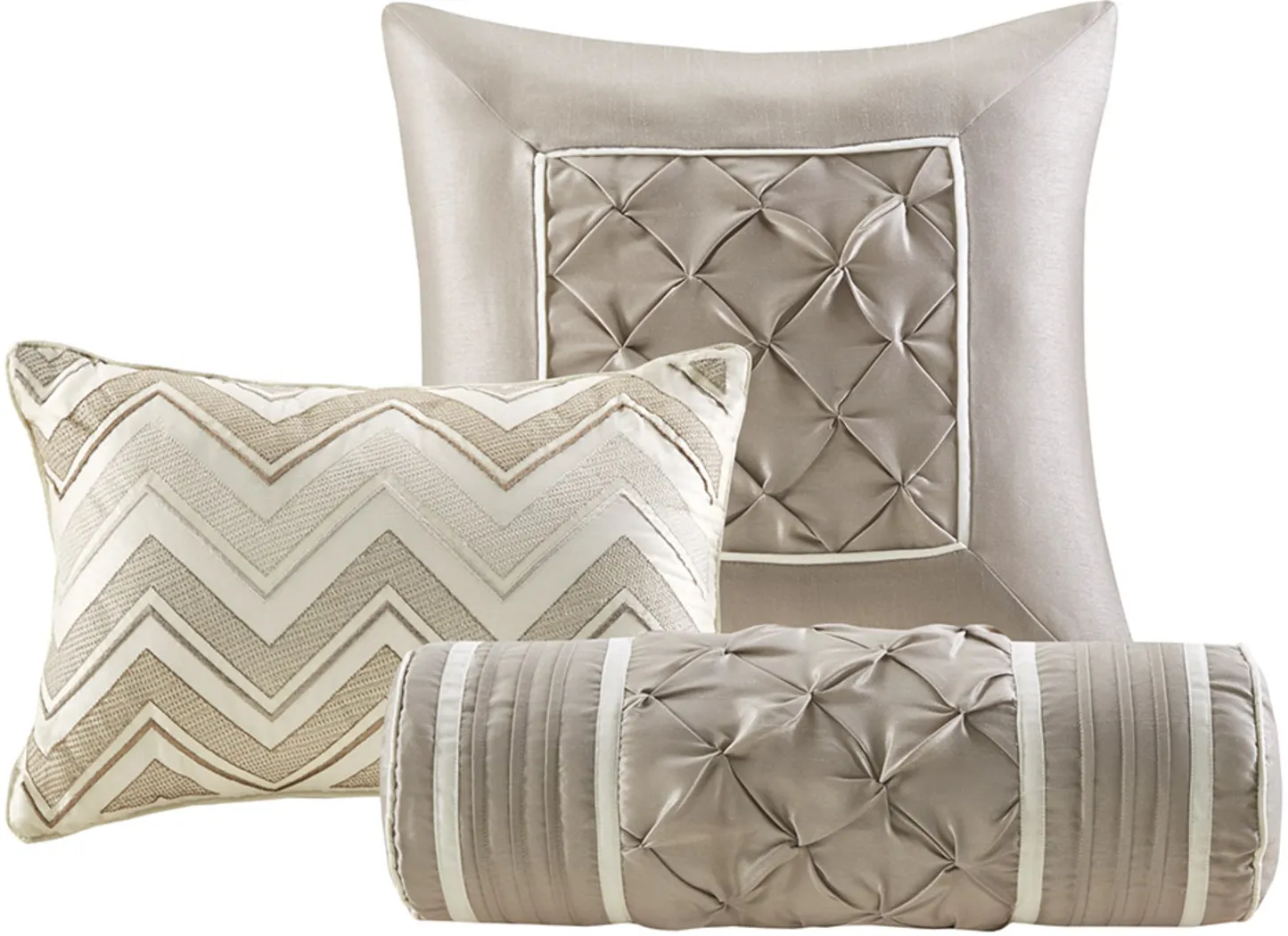 Bergerae Ivory 7 Pc King Comforter Set - Thumbnail - Image 3