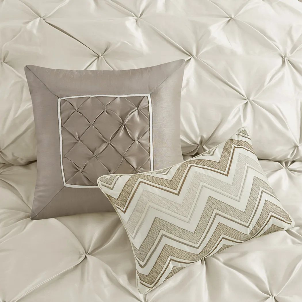 Bergerae Ivory 7 Pc King Comforter Set - Thumbnail - Image 7