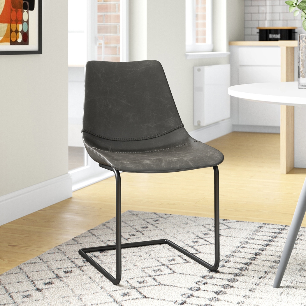 Bergstedt Dark Gray Dining Chair - Thumbnail - Image 2