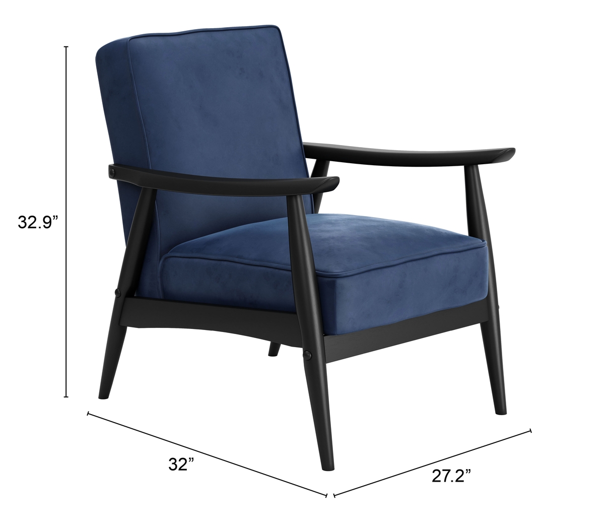 Beringer Blue Accent Chair - Thumbnail - Image 8