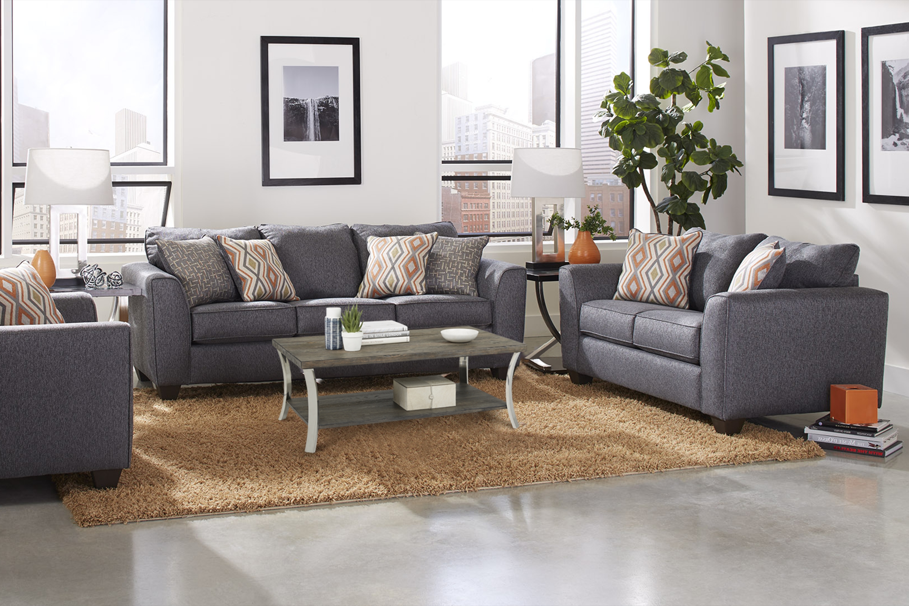 Berkeley Terrace Gray 2 Pc Living Room - Thumbnail - Image 1