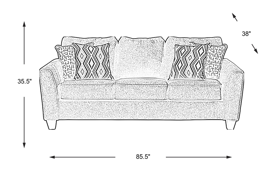 Dimension Image. Please refer to the Dimension Tab on this page for dimension details.