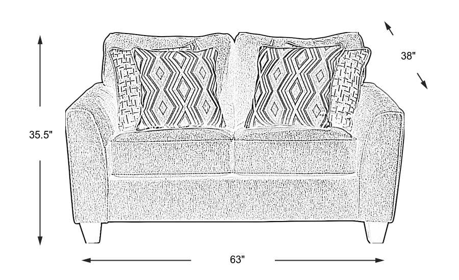 Dimension Image. Please refer to the Dimension Tab on this page for dimension details.