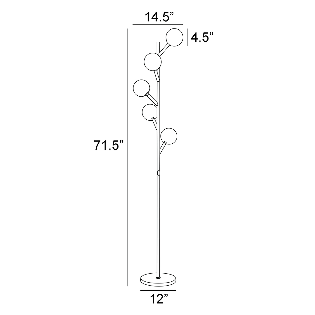 Berkley Hills Black Floor Lamp - Thumbnail - Image 4