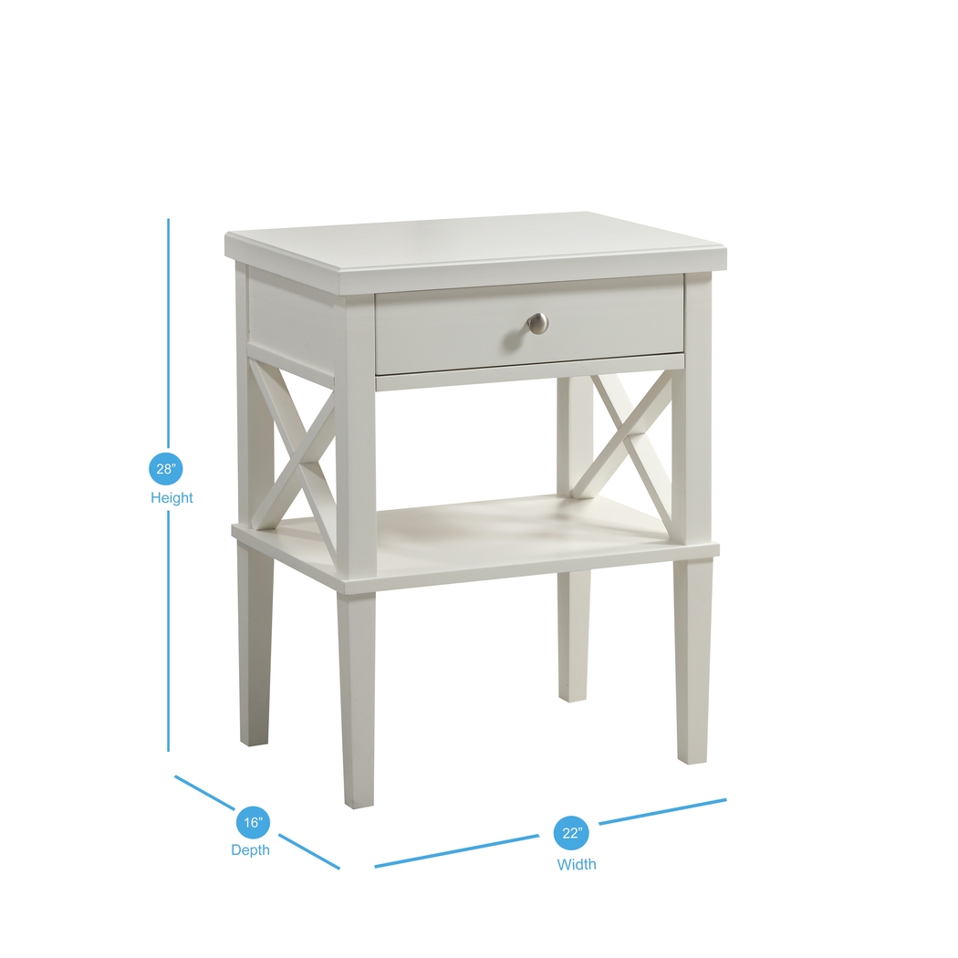Berknor White End Table - Thumbnail - Image 6