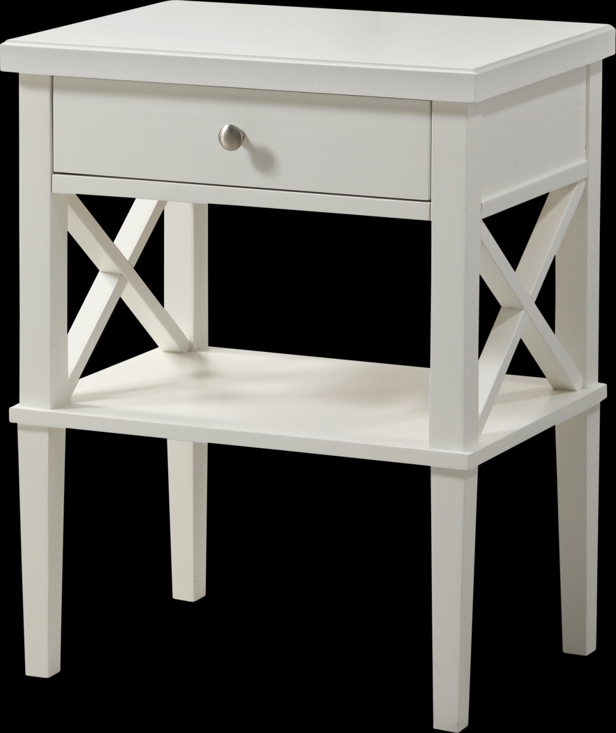 Berknor White End Table - Thumbnail - Image 1