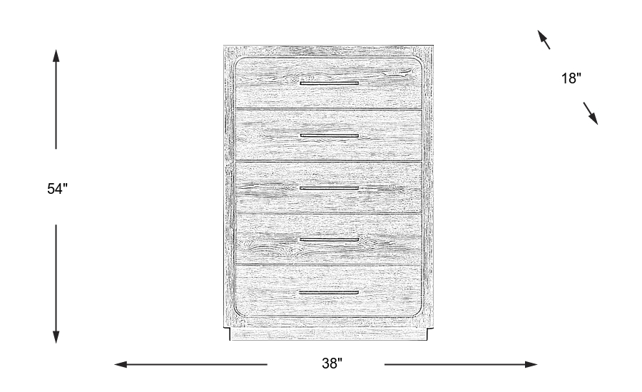 Dimension Image. Please refer to the Dimension Tab on this page for dimension details.