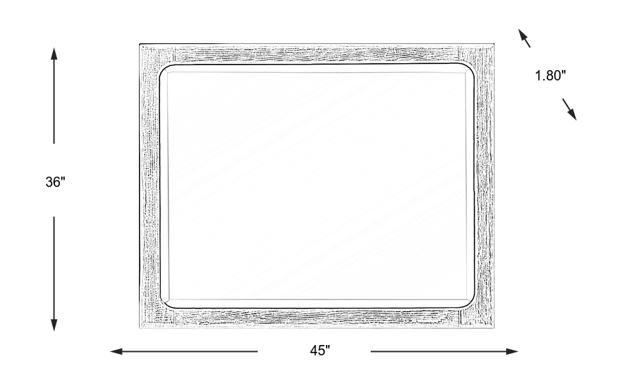 Dimension Image. Please refer to the Dimension Tab on this page for dimension details.