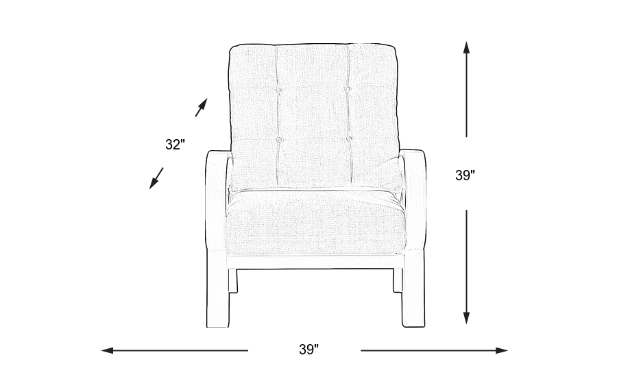 Dimension Image. Please refer to the Dimension Tab on this page for dimension details.