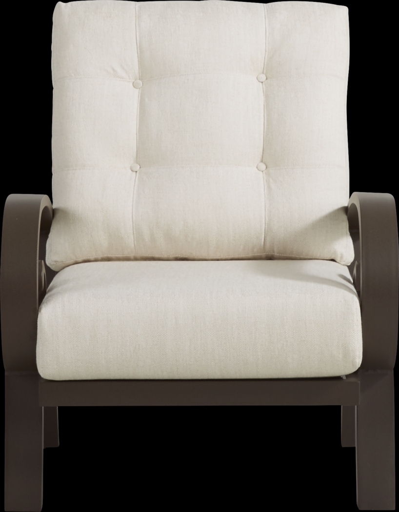 Bermuda Bay Aged Bronze Outdoor 4 Pc Seating Set with Parchment Cushions - Thumbnail - Image 6