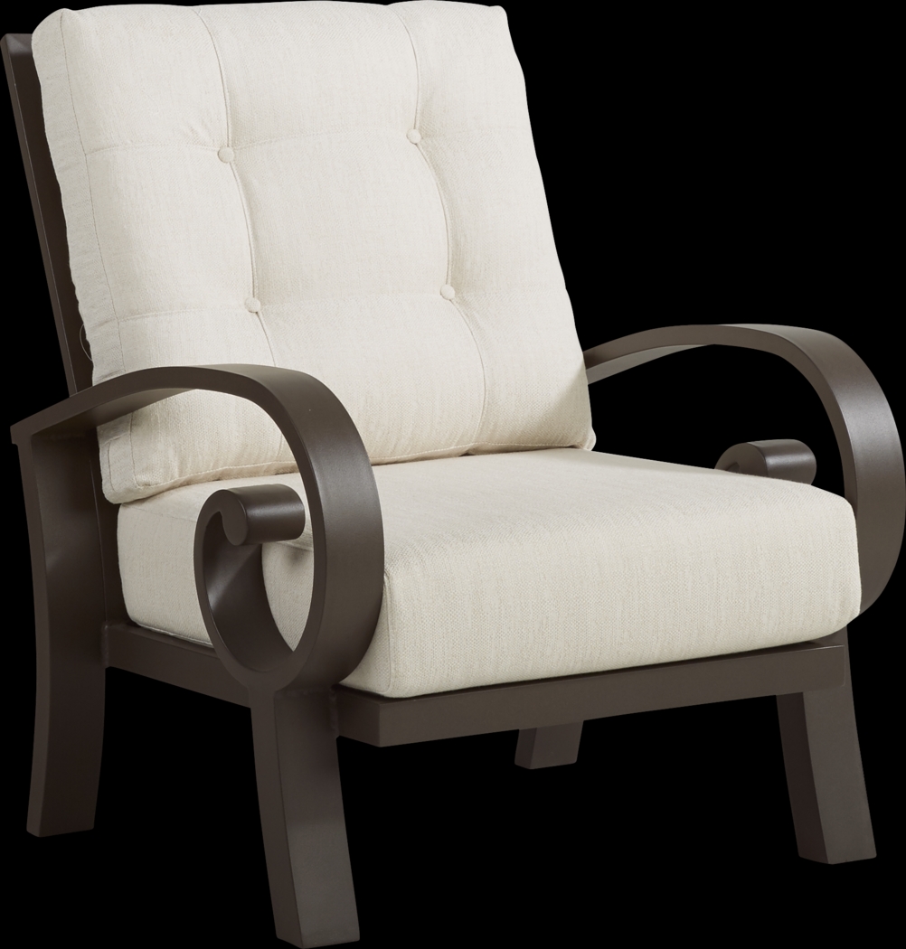 Bermuda Bay Aged Bronze Outdoor 4 Pc Seating Set with Parchment Cushions - Thumbnail - Image 5