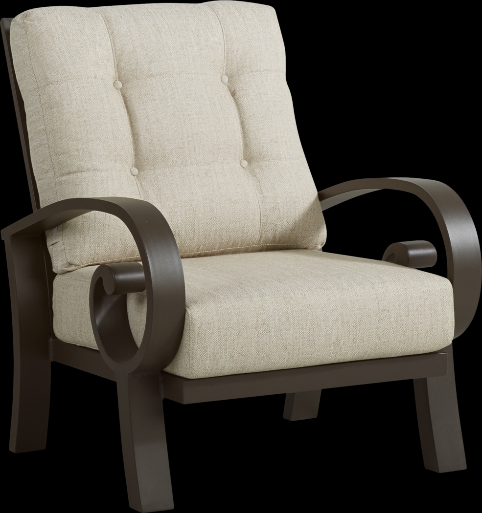 Bermuda Bay Aged Bronze Outdoor Club Chair with Wren Cushions - Thumbnail - Image 1