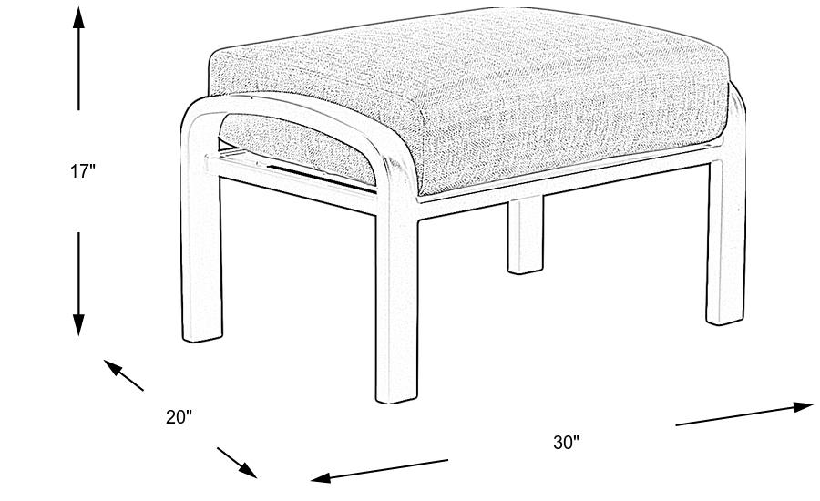 Dimension Image. Please refer to the Dimension Tab on this page for dimension details.