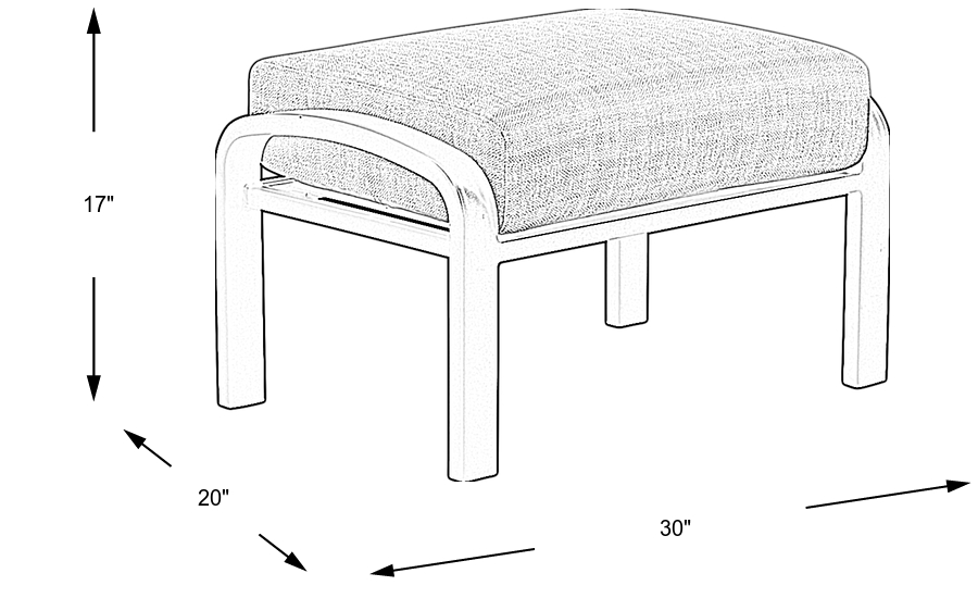 Dimension Image. Please refer to the Dimension Tab on this page for dimension details.