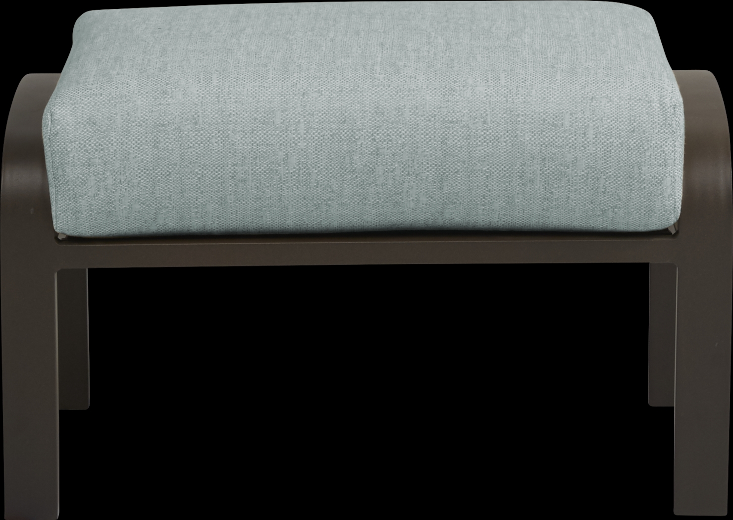 Bermuda Bay Aged Bronze Outdoor Ottoman with Mist Cushion - Thumbnail - Image 2