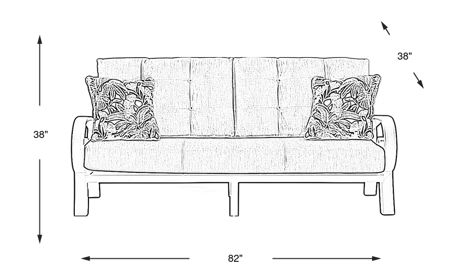 Dimension Image. Please refer to the Dimension Tab on this page for dimension details.