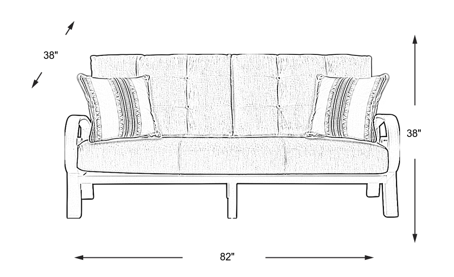 Dimension Image. Please refer to the Dimension Tab on this page for dimension details.