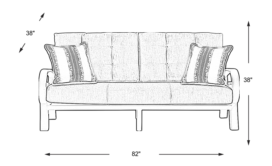 Dimension Image. Please refer to the Dimension Tab on this page for dimension details.