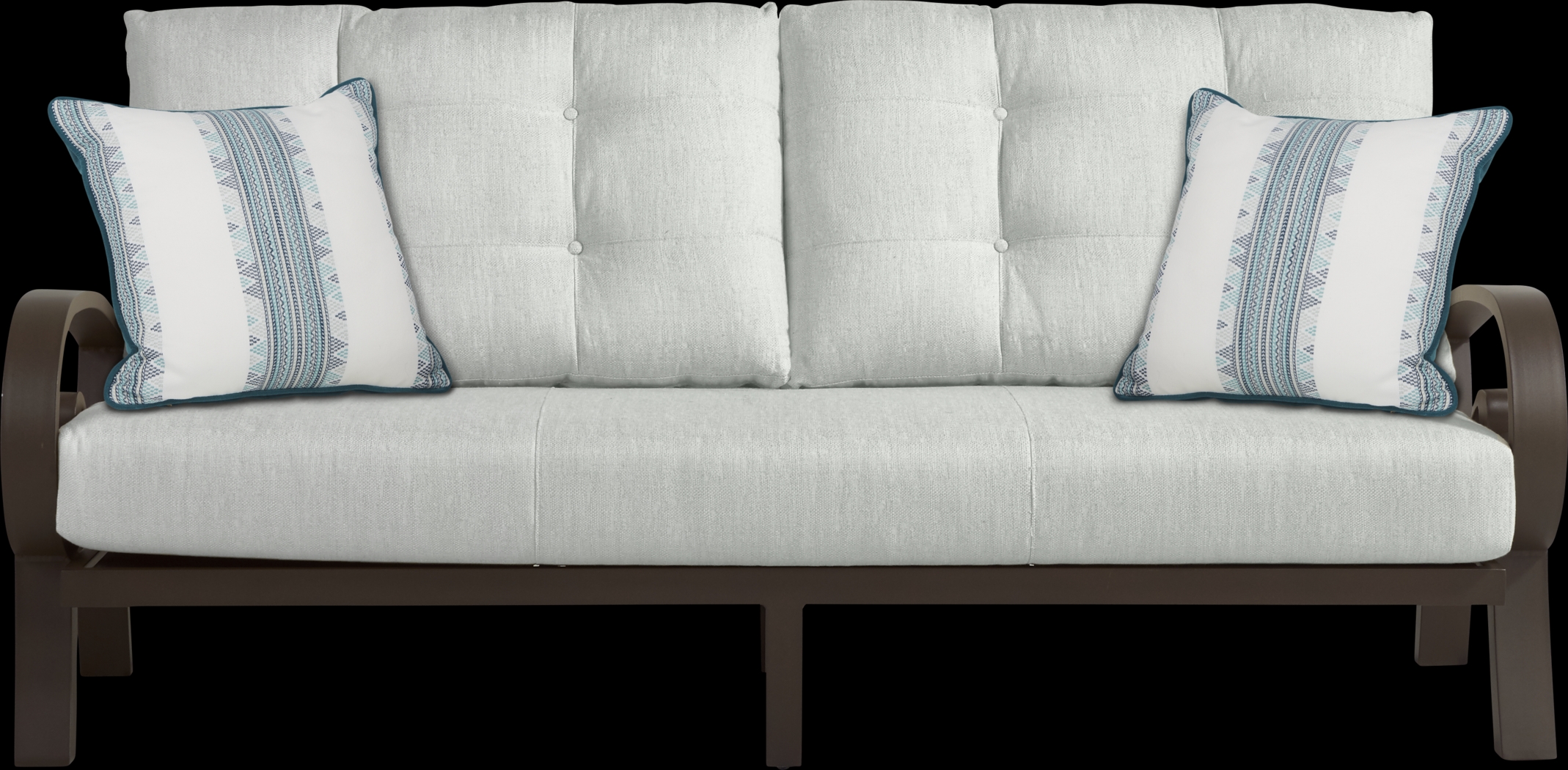 Bermuda Bay Aged Bronze Outdoor 4 Pc Seating Set with Rollo Mist Cushions - Thumbnail - Image 2