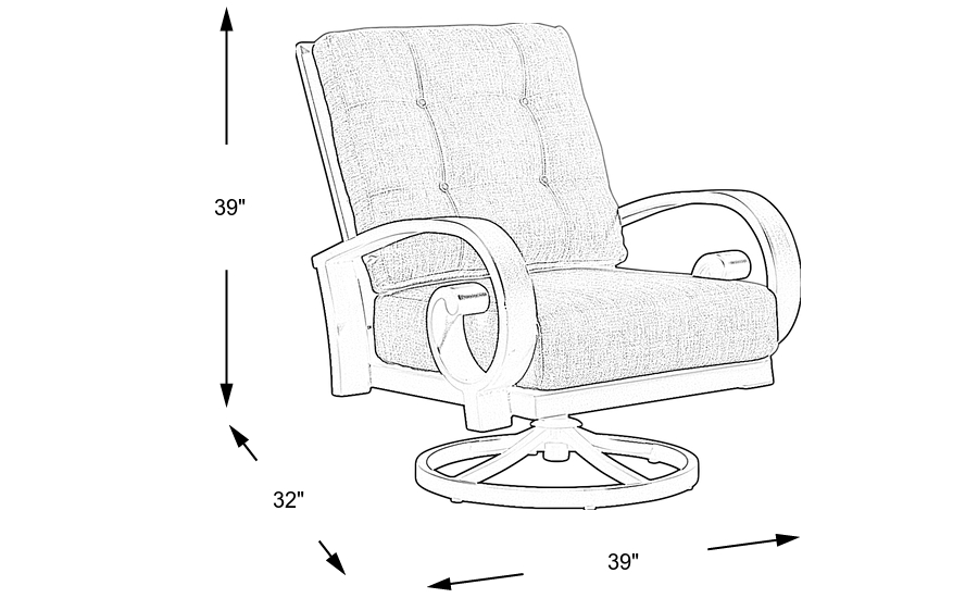 Dimension Image. Please refer to the Dimension Tab on this page for dimension details.