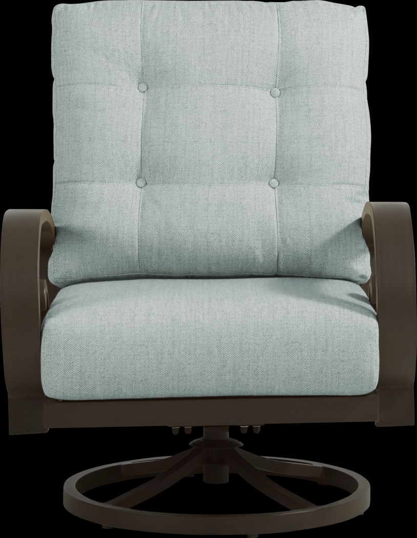 Bermuda Bay Aged Bronze 5 Pc Outdoor Fire Pit Seating Set with Mist Cushions - Thumbnail - Image 5