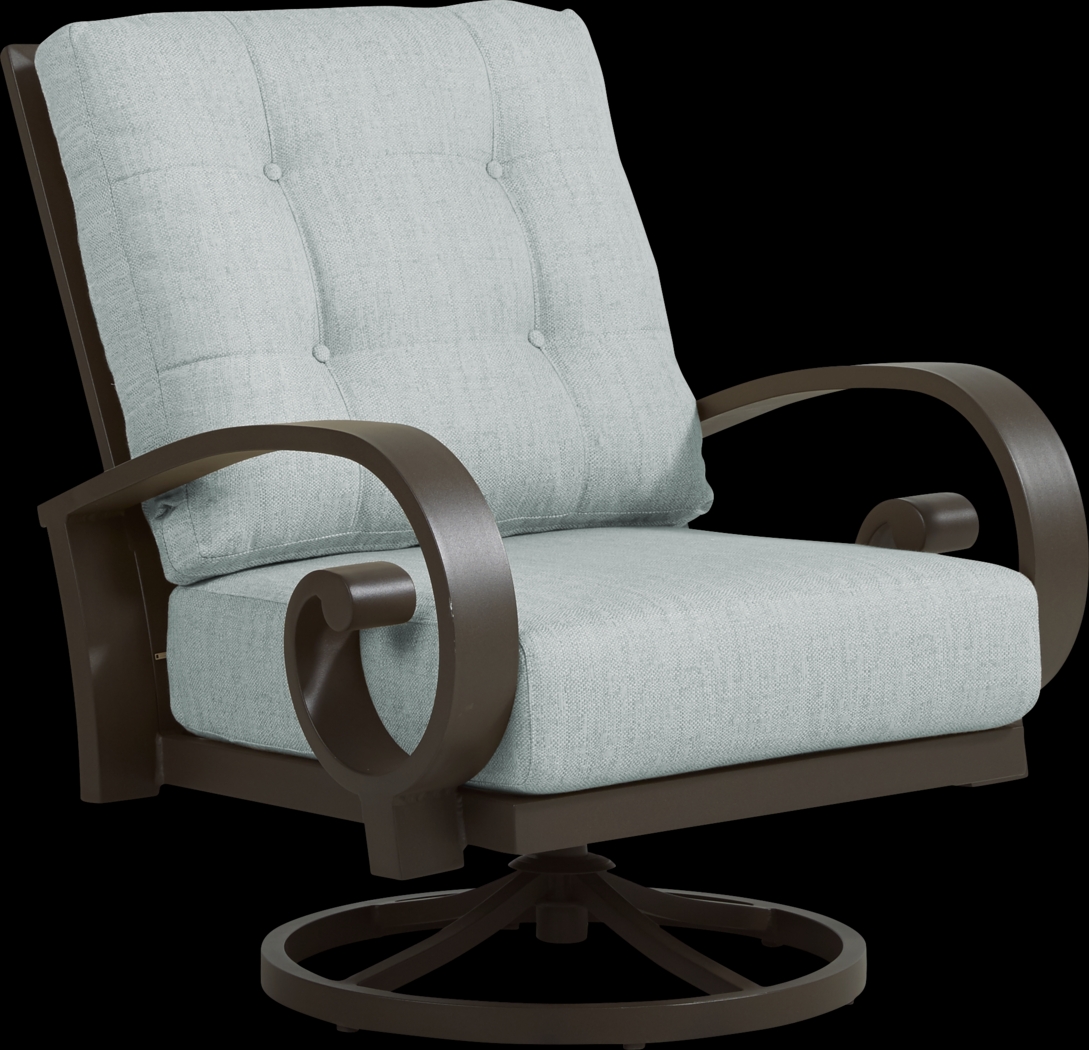 Bermuda Bay Aged Bronze 5 Pc Outdoor Fire Pit Seating Set with Mist Cushions - Thumbnail - Image 4