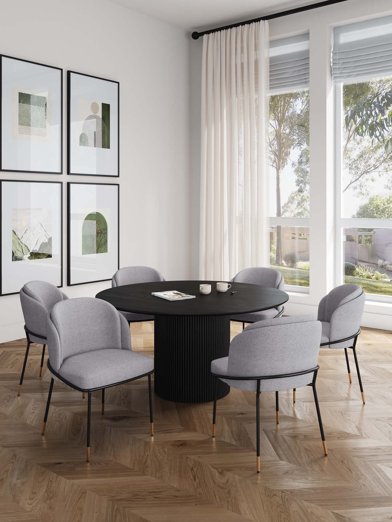 Bermuda Black and Gray 7 Pc Dining Table Set - Thumbnail - Image 2
