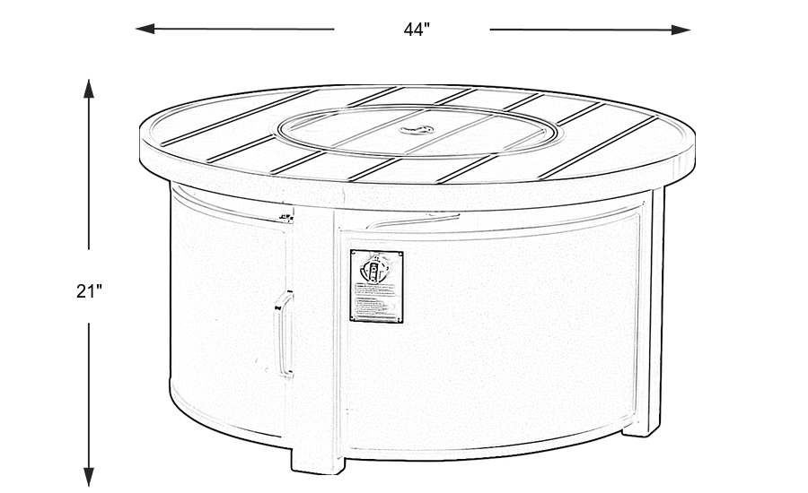 Dimension Image. Please refer to the Dimension Tab on this page for dimension details.