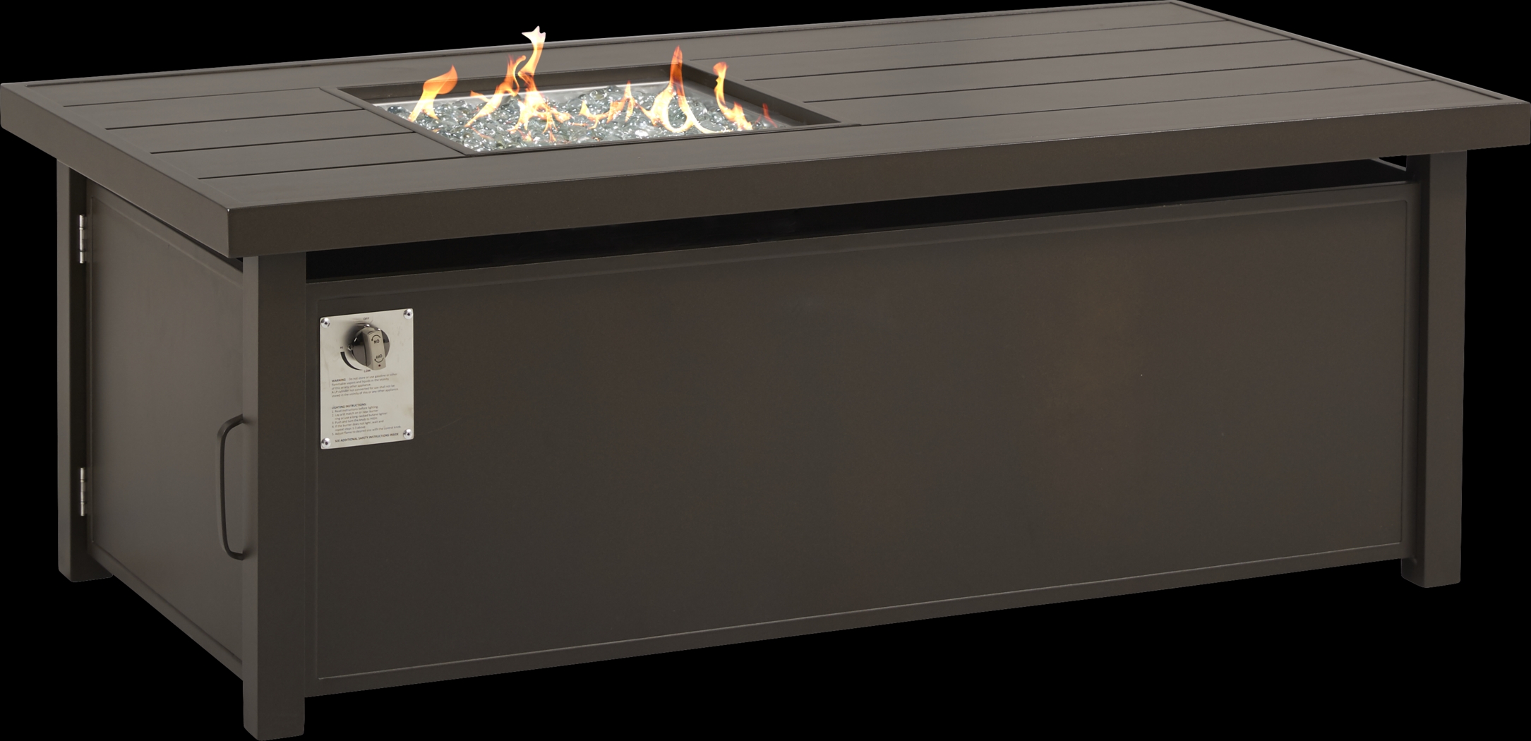 Lake Breeze Aged Bronze 60 in. Rectangle Outdoor Fire Pit - Thumbnail - Image 2