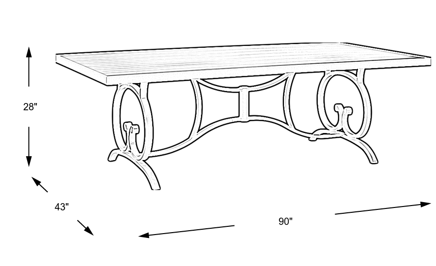 Dimension Image. Please refer to the Dimension Tab on this page for dimension details.