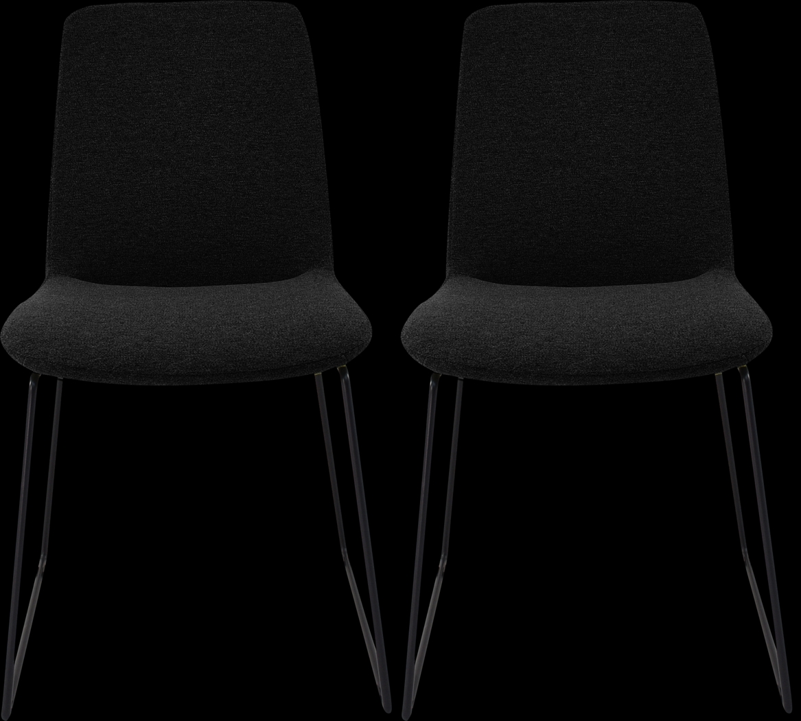 Bermwood Black Dining Chair, Set of 2 - Thumbnail - Image 1