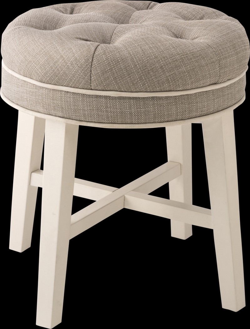 Bernadette Gray Vanity Stool - Thumbnail - Image 1