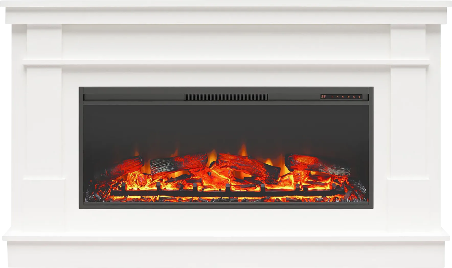 Bernd White 64 in. Console with Electric Fireplace - Thumbnail - Image 3