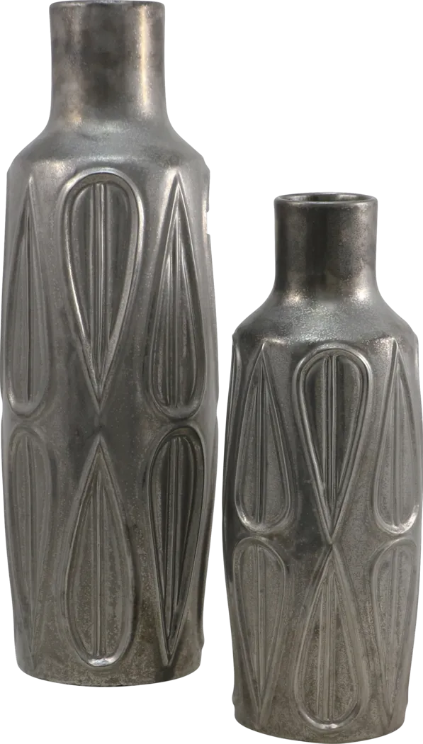 Bernez Silver Vase Set of 2 - Thumbnail - Image 1
