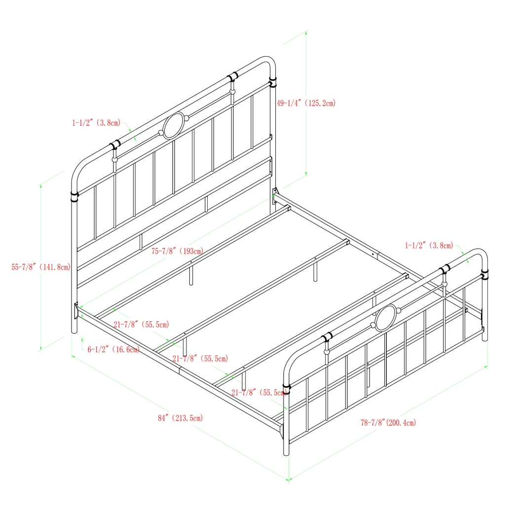 Bernius Bronze King Bed - Thumbnail - Image 6