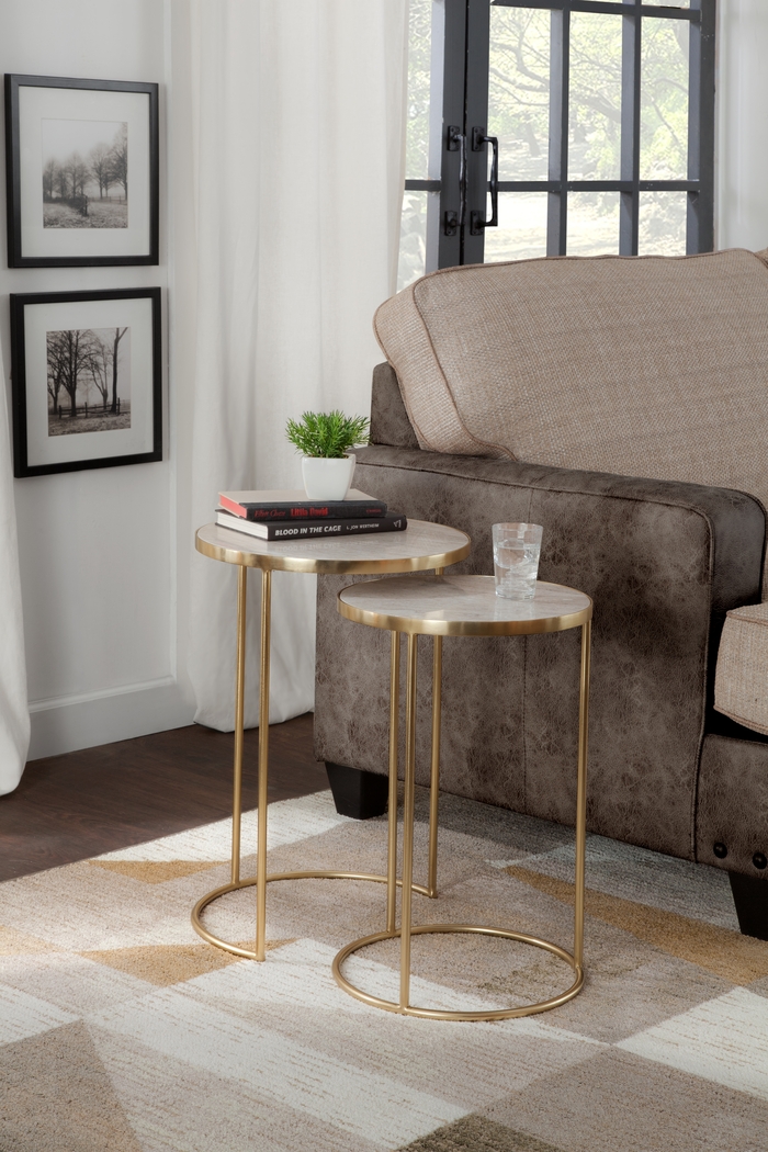 Berona White Nesting Table, Set of 2 - Thumbnail - Image 2