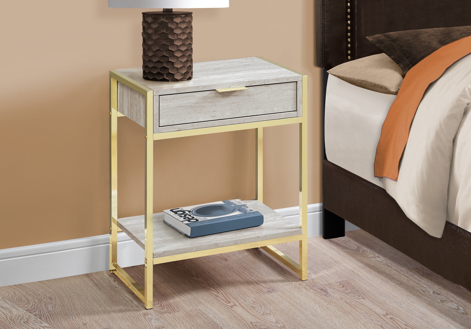 Berrien Gold Accent Table - Thumbnail - Image 3