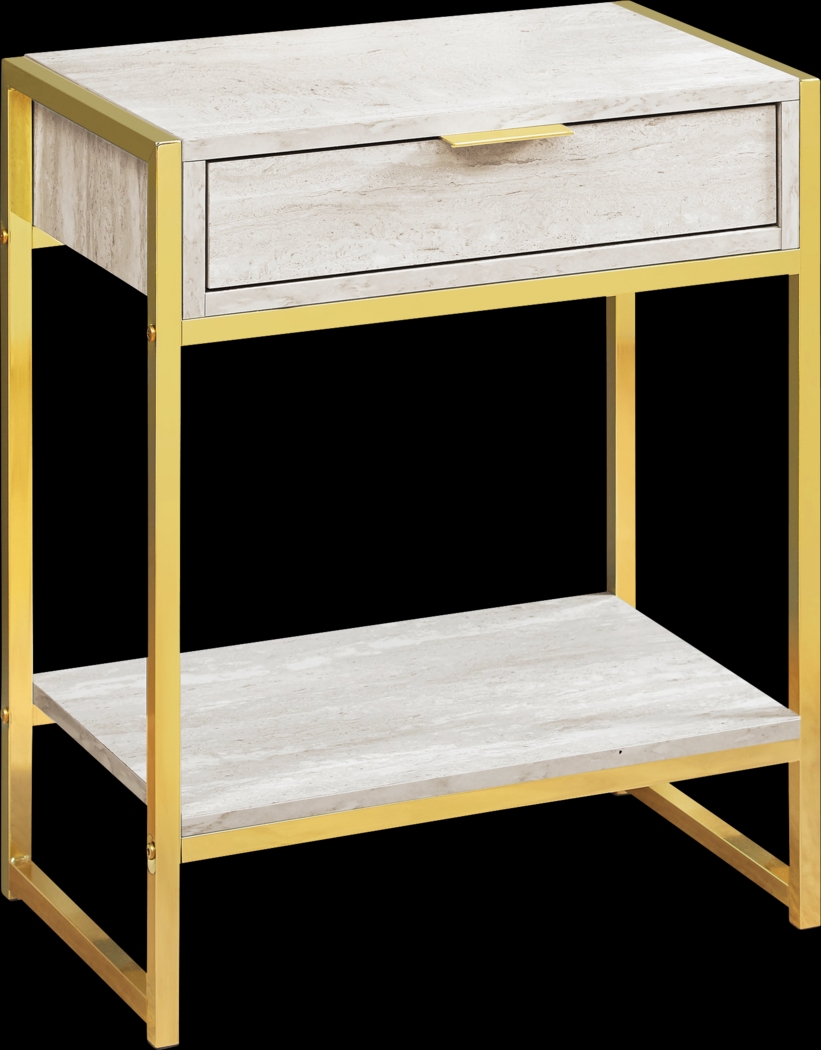 Berrien Gold Accent Table - Thumbnail - Image 1
